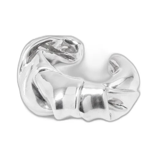 Large nappa twist cuff in sterling silver