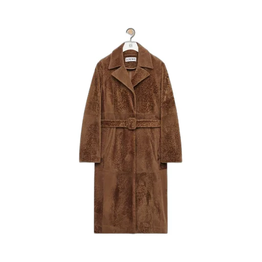 Coat in shearling