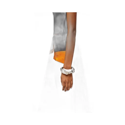Large nappa twist cuff in sterling silver