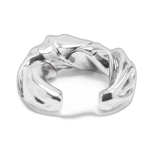 Large nappa twist cuff in sterling silver