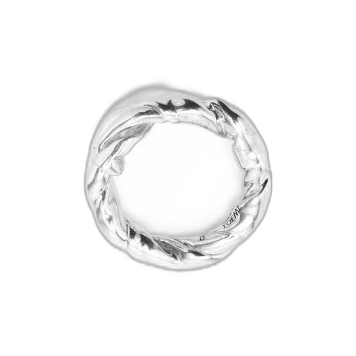 Nappa twist ring in sterling silver