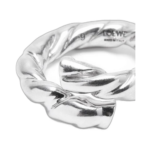 Nappa twist ring in sterling silver