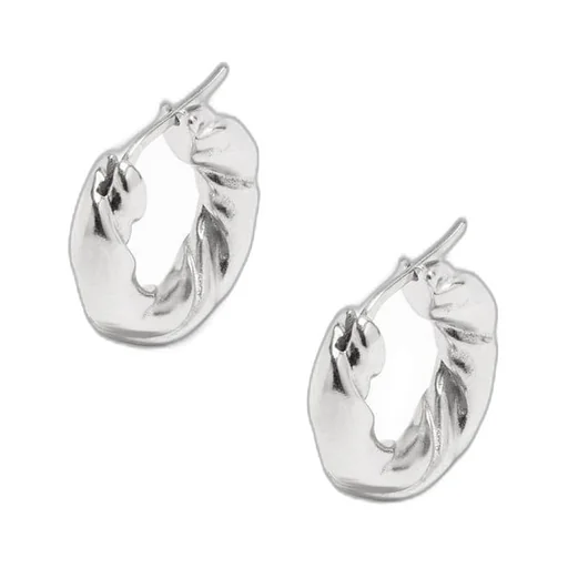 Nappa twist earrings in sterling silver