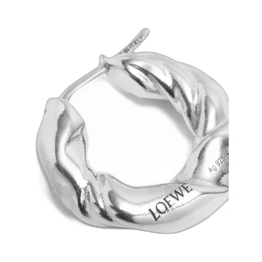 Nappa twist earrings in sterling silver