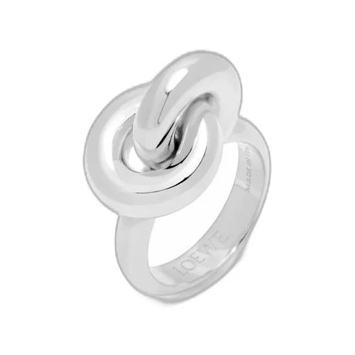 Donut link ring in sterling silver