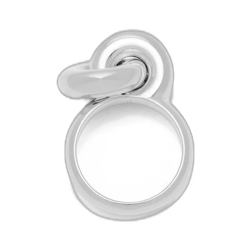 Donut link ring in sterling silver