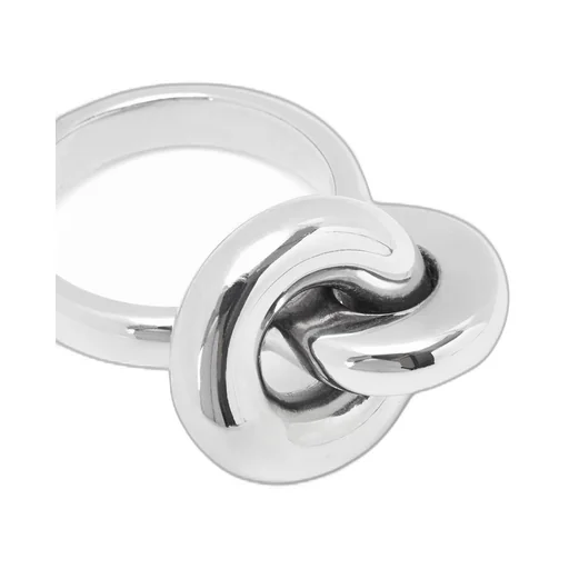Donut link ring in sterling silver