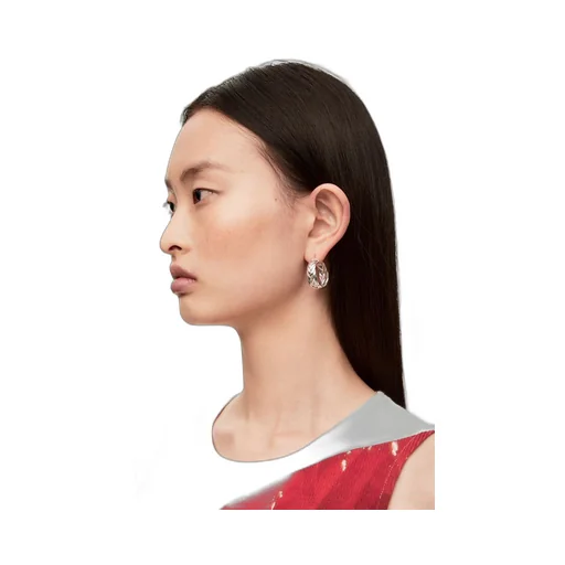 Braided hoop earrings in sterling silver