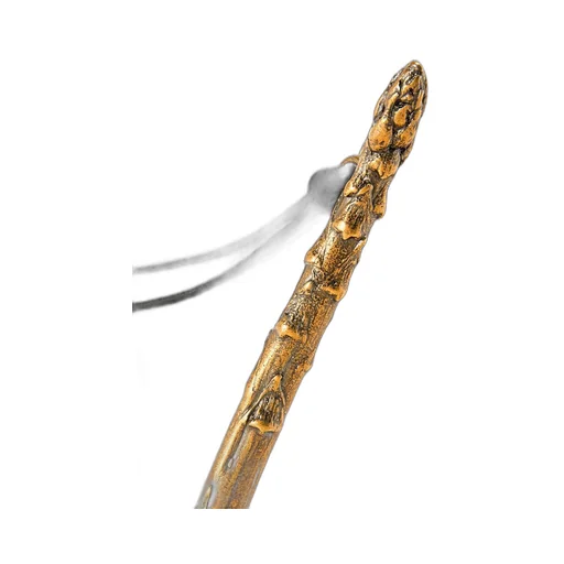 Asparagus pendant in calfskin and brass
