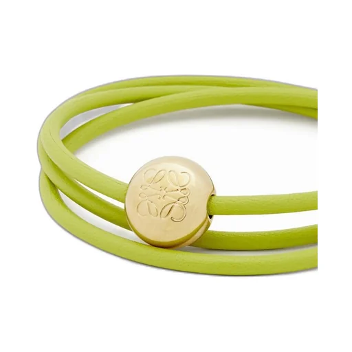 Pebble bracelet in calfskin and brass