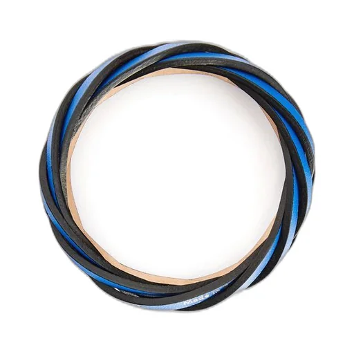 Braided bangle in classic calfskin