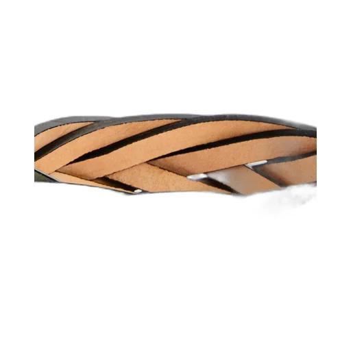 Braided bangle in classic calfskin