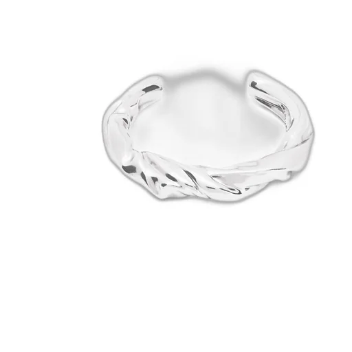 Small nappa twist cuff in sterling silver