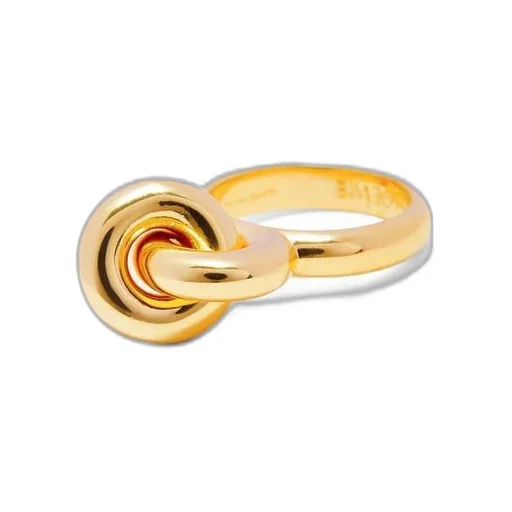 Donut link ring in sterling silver