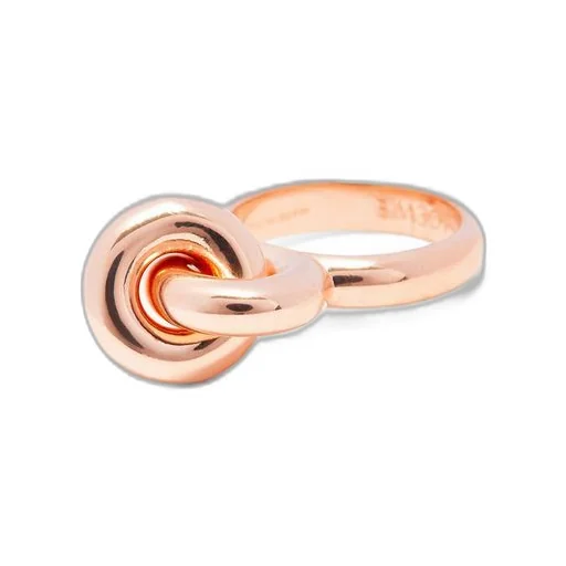 Donut link ring in sterling silver