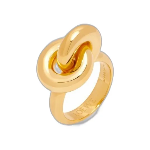 Donut link ring in sterling silver