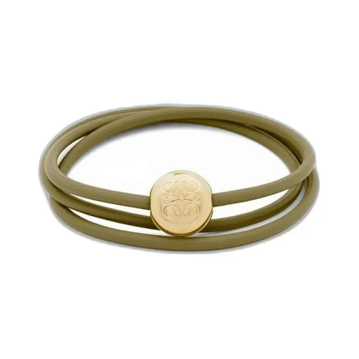 Pebble bracelet in calfskin and brass