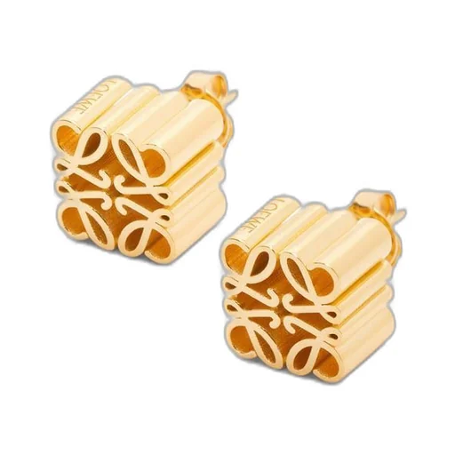 Anagram stud earrings in sterling silver