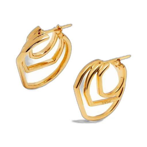 Stacked hoop earrings in sterling silver