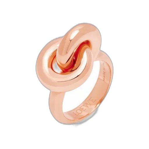 Donut link ring in sterling silver