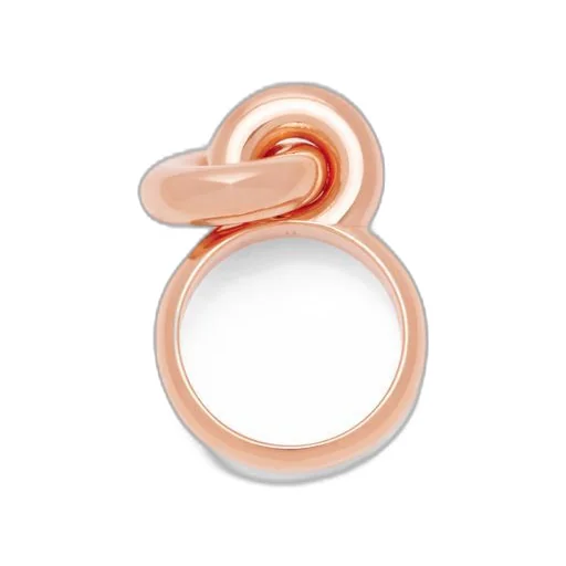 Donut link ring in sterling silver