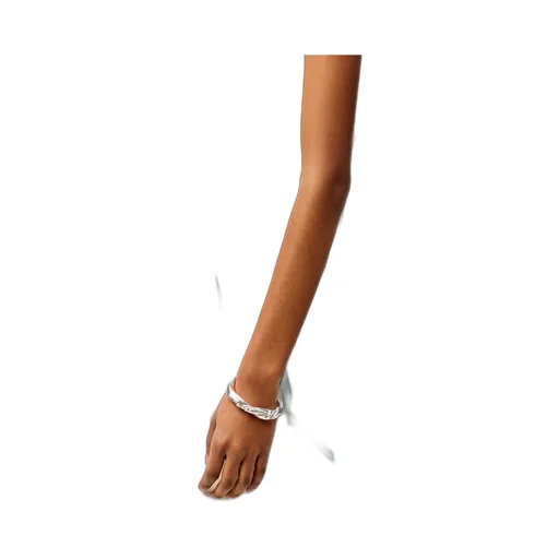 Small nappa twist cuff in sterling silver