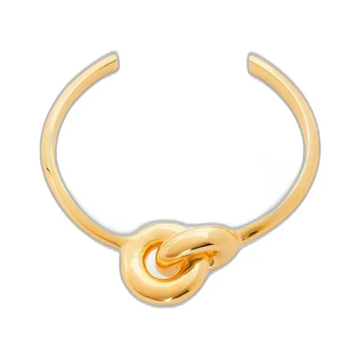 Donut link cuff in sterling silver