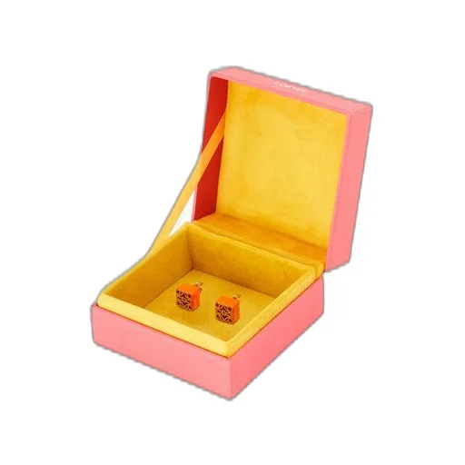 Anagram stud earrings in sterling silver and enamel