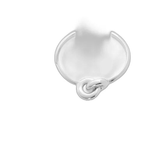 Donut link cuff in sterling silver