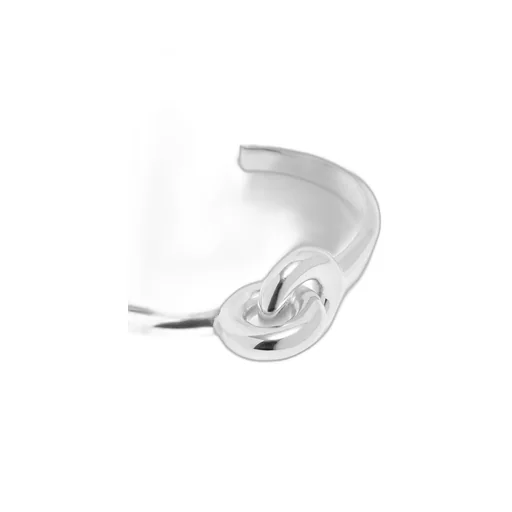 Donut link cuff in sterling silver