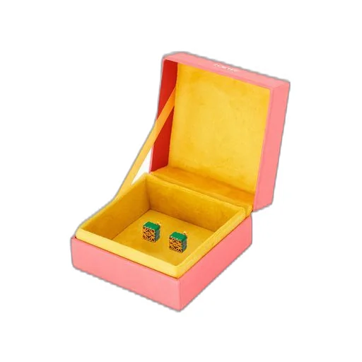 Anagram stud earrings in sterling silver and enamel
