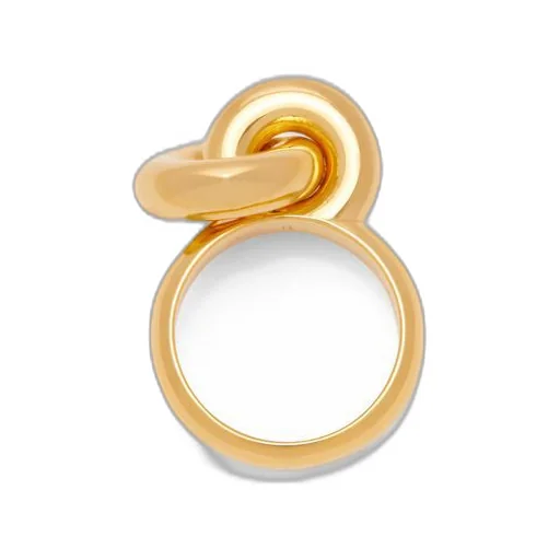 Donut link ring in sterling silver