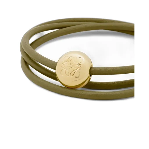 Pebble bracelet in calfskin and brass