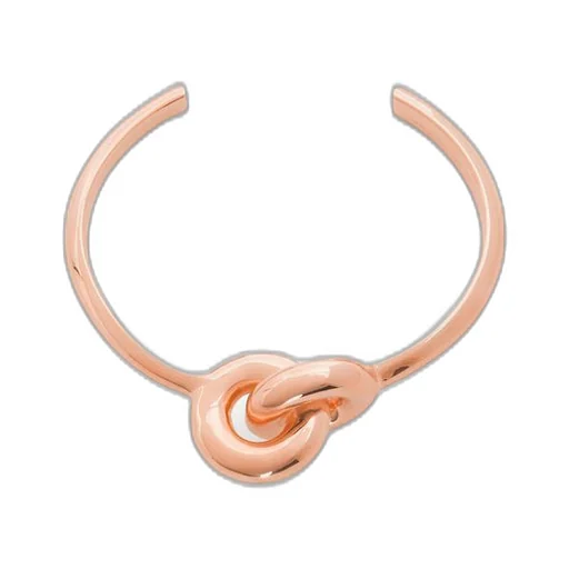 Donut link cuff in sterling silver