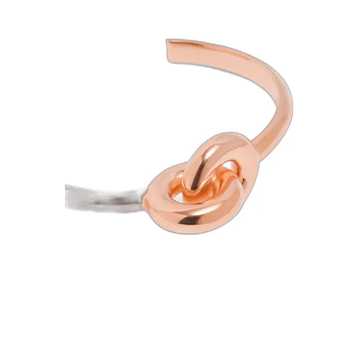 Donut link cuff in sterling silver