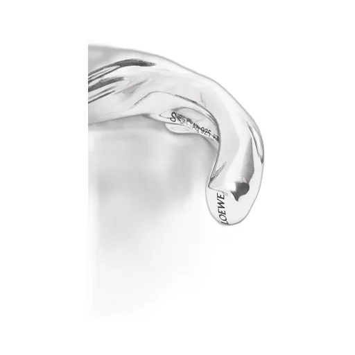 Small nappa twist cuff in sterling silver