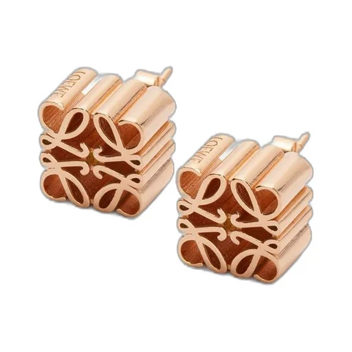 Anagram stud earrings in sterling silver
