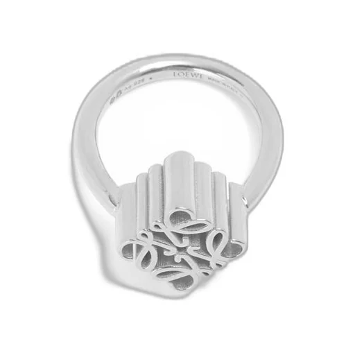 Single Anagram ring in sterling silver
