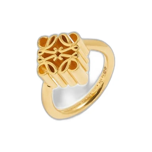 Single Anagram ring in sterling silver