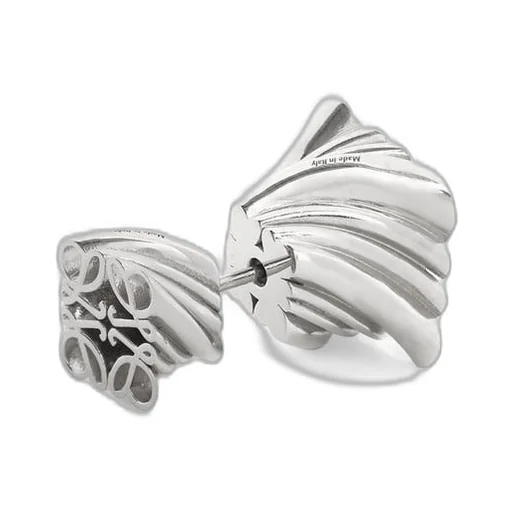 Twisted Anagram stud earring in sterling silver