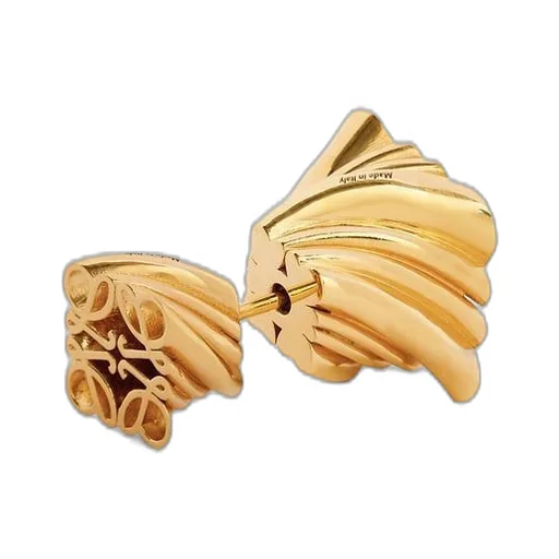 Twisted Anagram stud earring in sterling silver