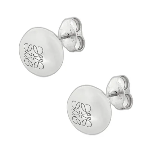 Anagram Pebble stud earrings in sterling silver