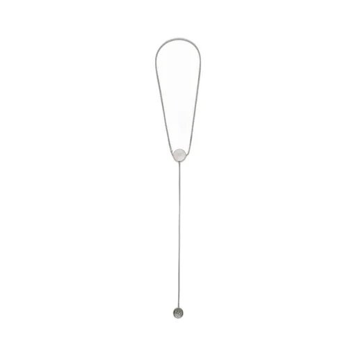 Anagram Pebble necklace in sterling silver and zebra jasper