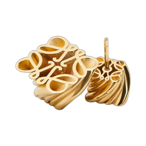Twisted Anagram stud earring in sterling silver
