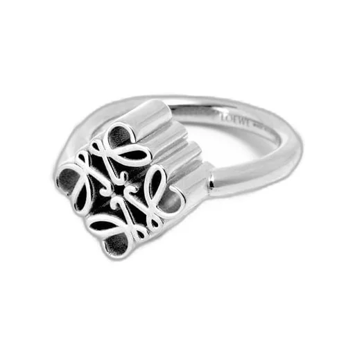 Single Anagram ring in sterling silver