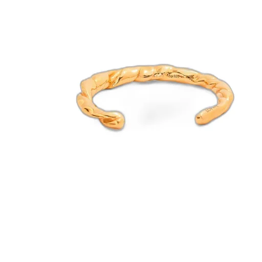 Thin nappa twist cuff in sterling silver