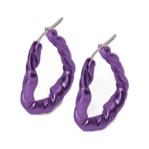 Nappa twist loop earrings in sterling silver