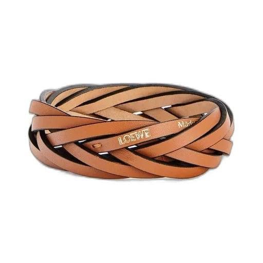 Braided bangle in classic calfskin