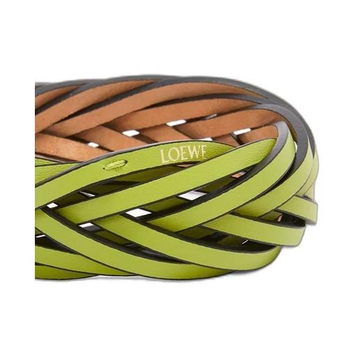 Braided bangle in classic calfskin