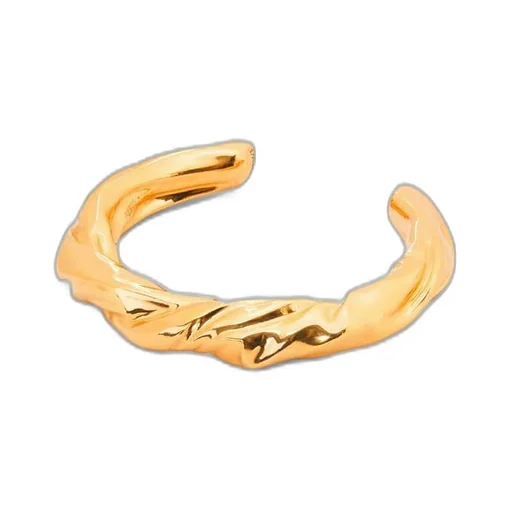 Small nappa twist cuff in sterling silver